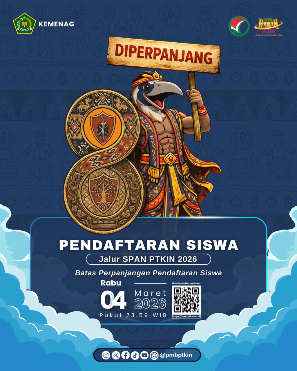 Pendaftaran SPAN-PTKIN 2026 Diperpanjang hingga 4 Maret