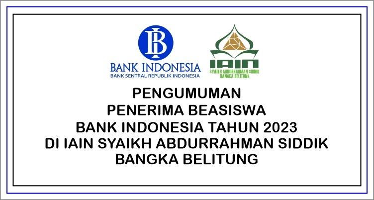 50 Mahasiswa IAIN SAS Bangka Belitung Kembali Terima Beasiswa Dari Bank Indonesia