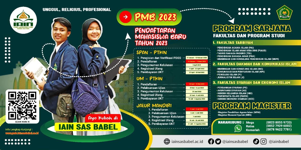 Alhamdulillah, 698 Calon Mahasiswa Baru IAIN SAS Babel Lolos SPAN-PTKIN Tahun 2023