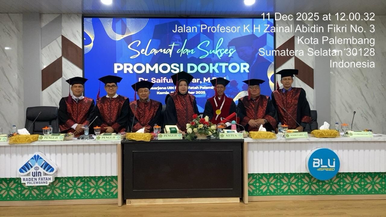 Angkat Disertasi Tradisi Nganggung di Bangka, Saiful Anwar Dosen IAIN SAS Raih Gelar Doktor di UIN Raden Fatah