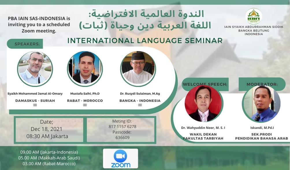 Bahas Peran Bahasa Arab, Prodi PBA Akan Gelar Webinar Internasional