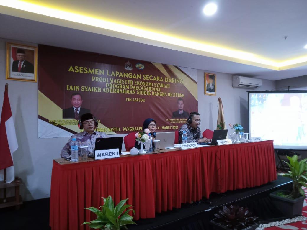 BAN-PT Lakukan Asesmen Lapangan Secara Daring Prodi MES Pascasarjana IAIN SAS Babel