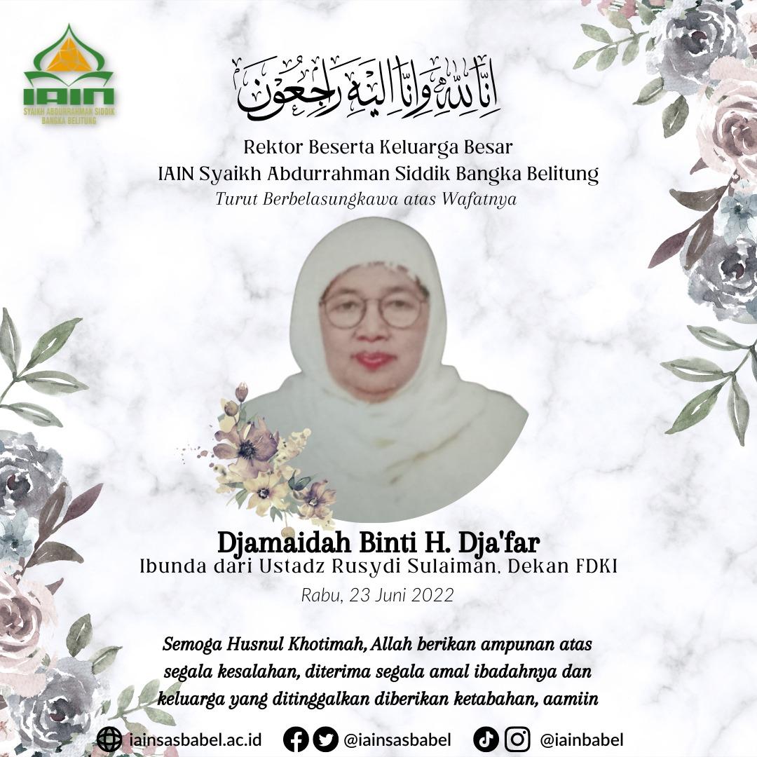 Berita Duka dari Keluarga Dosen  IAIN SAS Bangka Belitung
