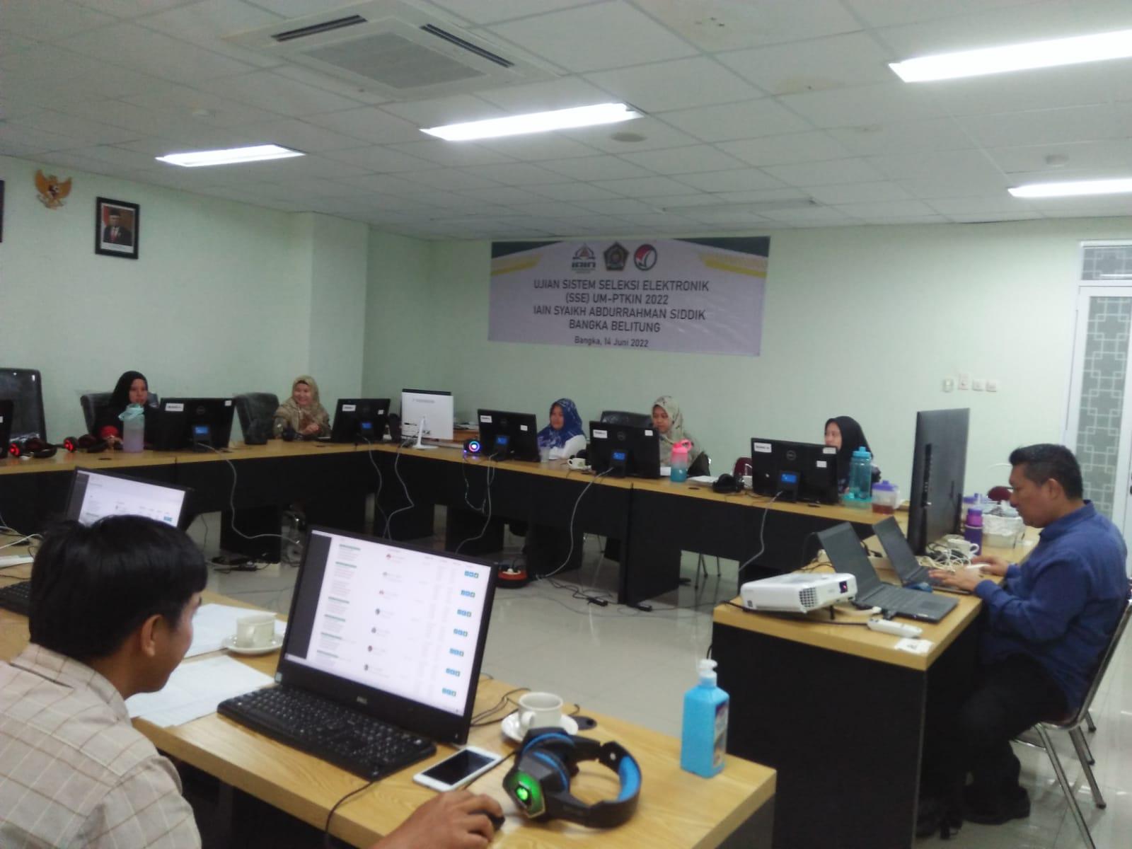 Serentak Se-Indonesia, Ratusan Calon Mahasiswa Baru IAIN SAS Babel ikuti Ujian SSE UM-PTKIN Tahun 2022