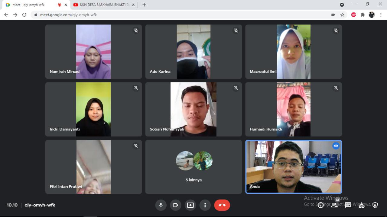 DPL KKN di Dusun Tanah Merah Desa Baskara Bakti lakukan Pengarahan