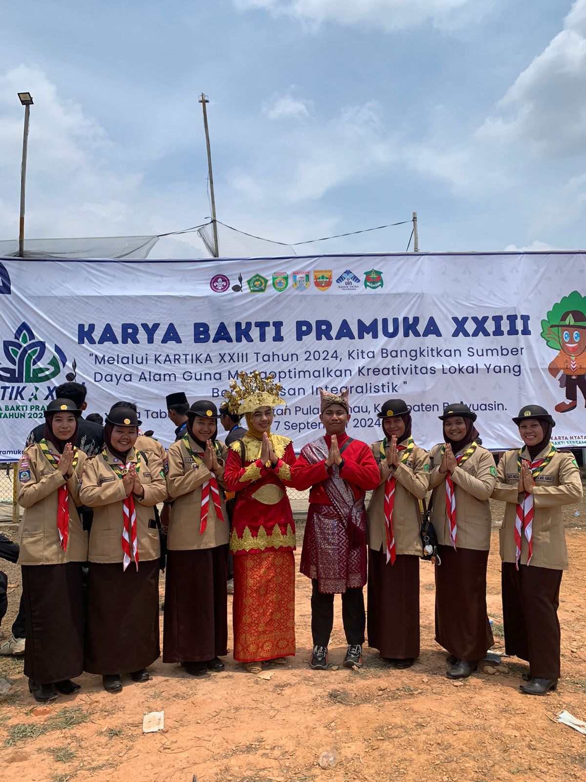 Delapan Mahasiswa Racana IAIN SAS Babel Mengikuti Karya Bakti Pramuka XXIII Tahun 2024 di Banyuasin, Sumatra Selatan