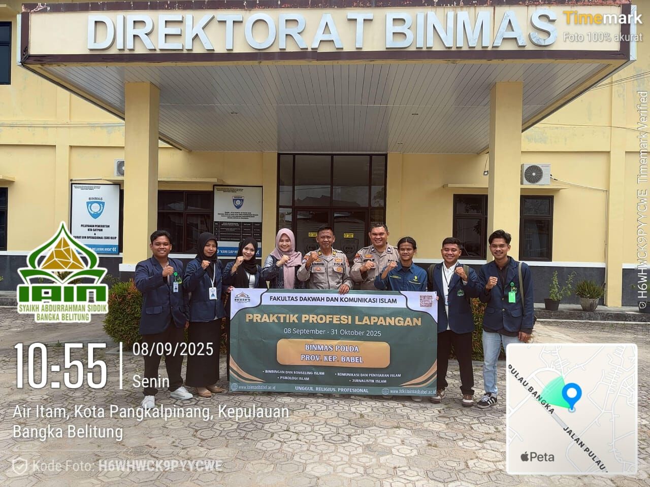 Dir Binmas Polda Babel Kembali Menerima Mahasiswa Praktik Profesi Lapangan IAIN SAS Babel