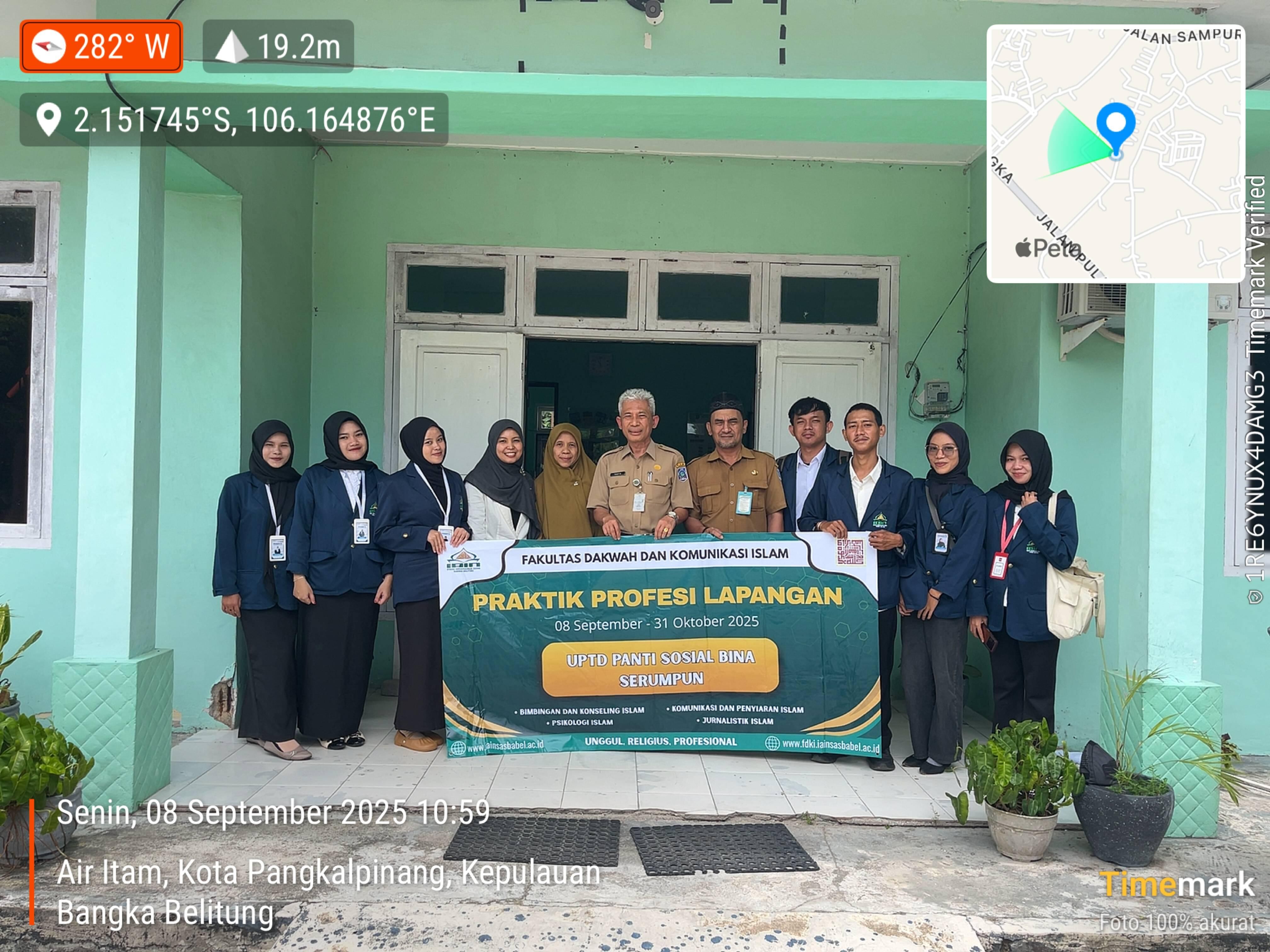 DPL Serahkan 7 Mahasiswa PPL di UPTD Panti Sosial Bina Serumpun Bangka Belitung
