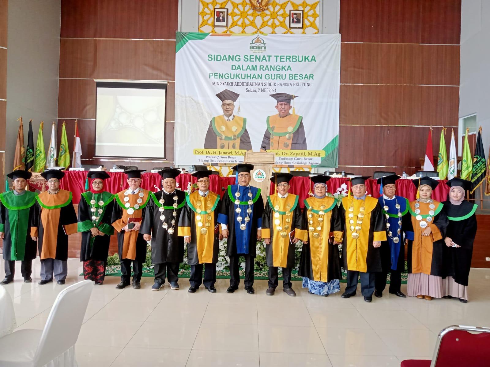 Dua Guru Besar IAIN SAS Babel Resmi Dikukuhkan
