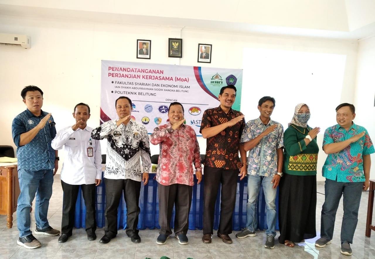 FSEI IAIN SAS Babel dan Politeknik Belitung Teken MoA dengan Stakeholder Belitung