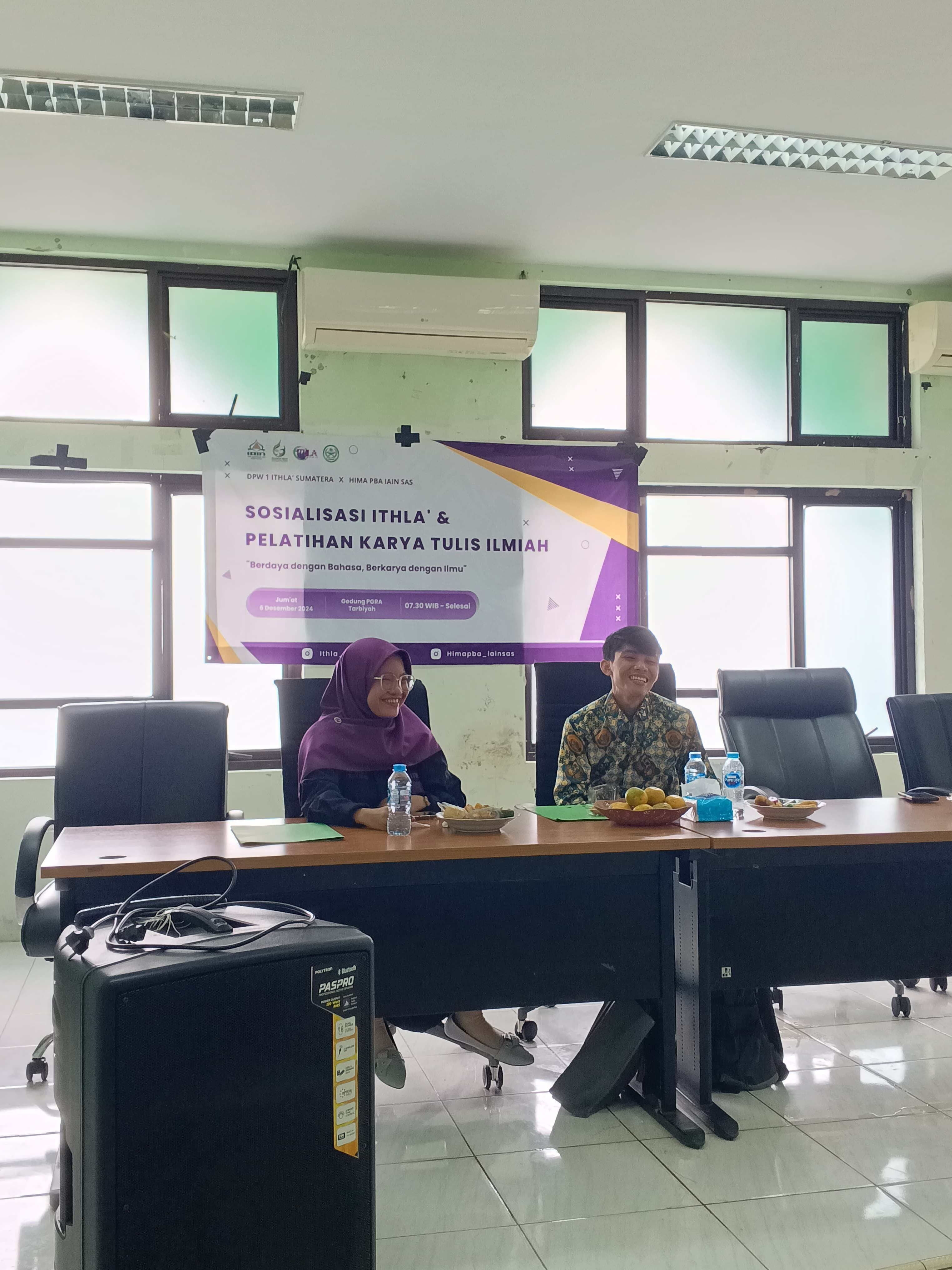 HIMA Prodi PBA IAIN SAS Babel Bersama DPW 1 ITHLA Sumatera Gelar Sosialisasi dan Pelatihan Karya Tulis Ilmiah