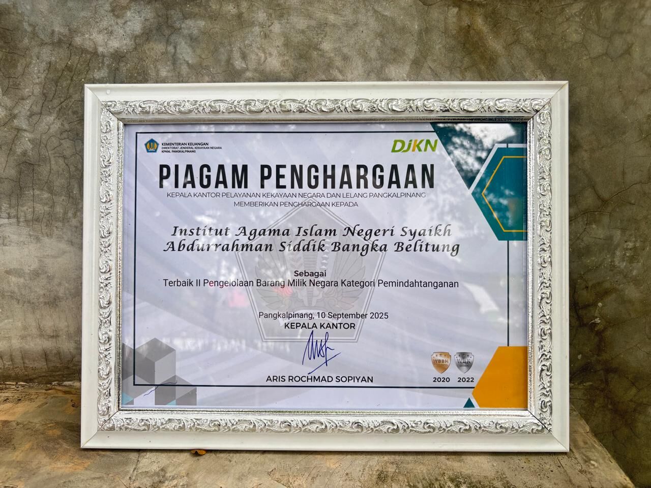 IAIN SAS Babel Terima Penghargaan  Pengelola BMN Terbaik