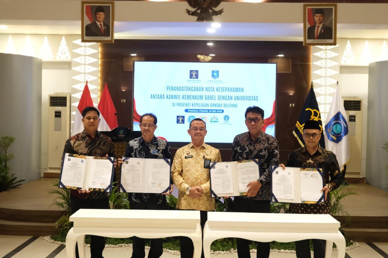 IAIN SAS Teken Addendum dengan Kanwil Kemenkum Kepulauan Bangka Belitung
