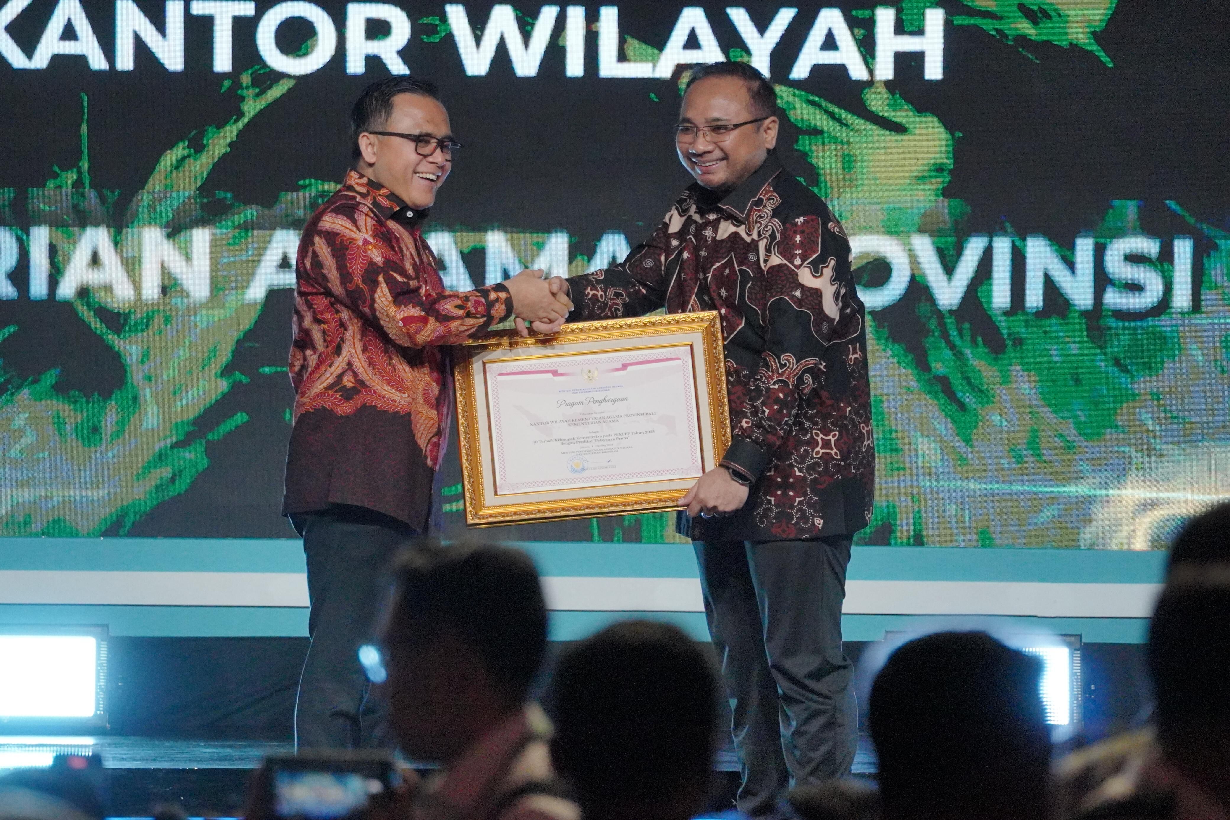 Inovasi Layanan Publik Terbaik, Kemenag Raih Penghargaan Bergengsi 2024