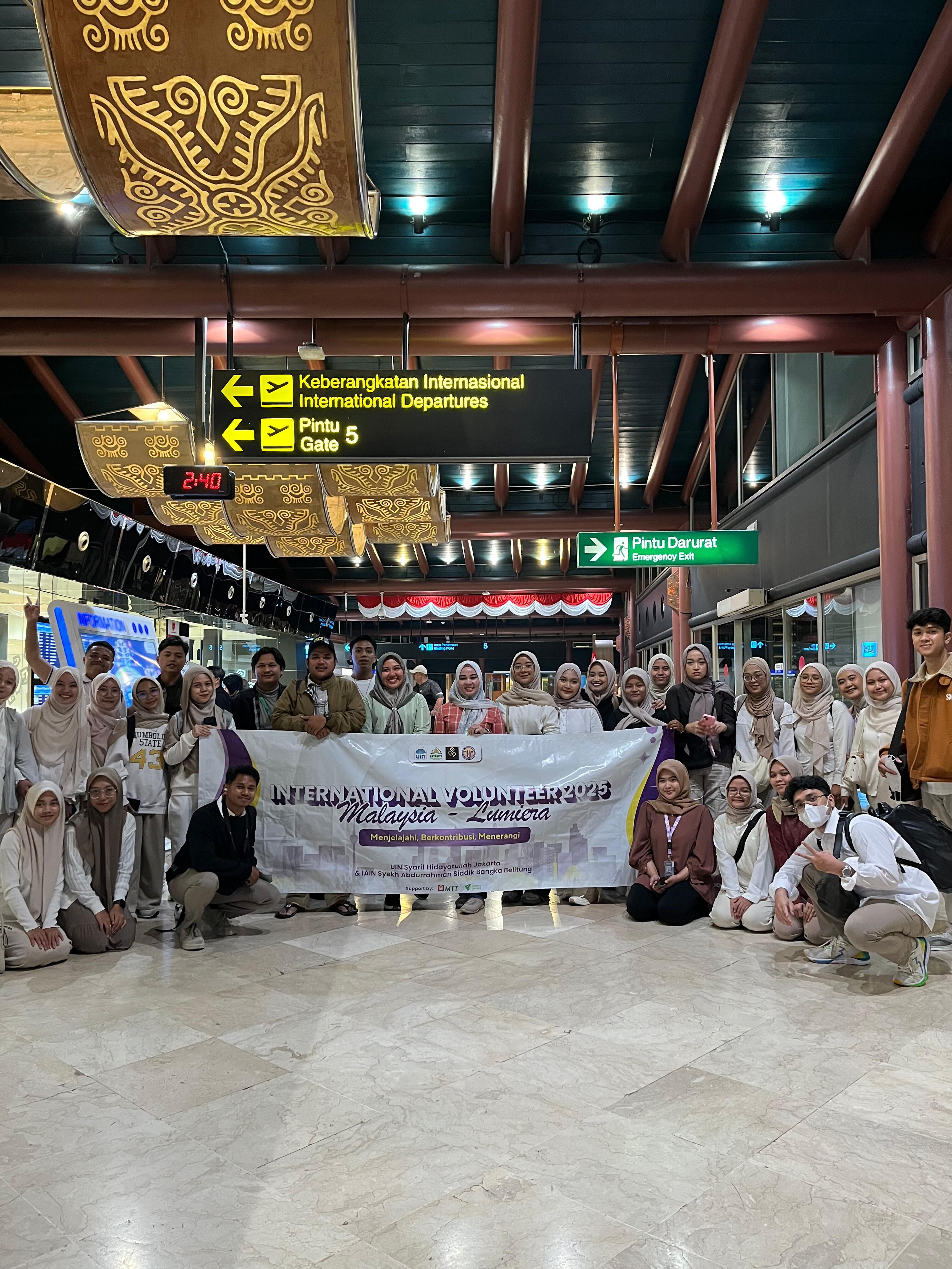 KKN Internasional IAIN SAS Babel Bersama UIN Jakarta Resmi di Berangkatkan ke Malaysia