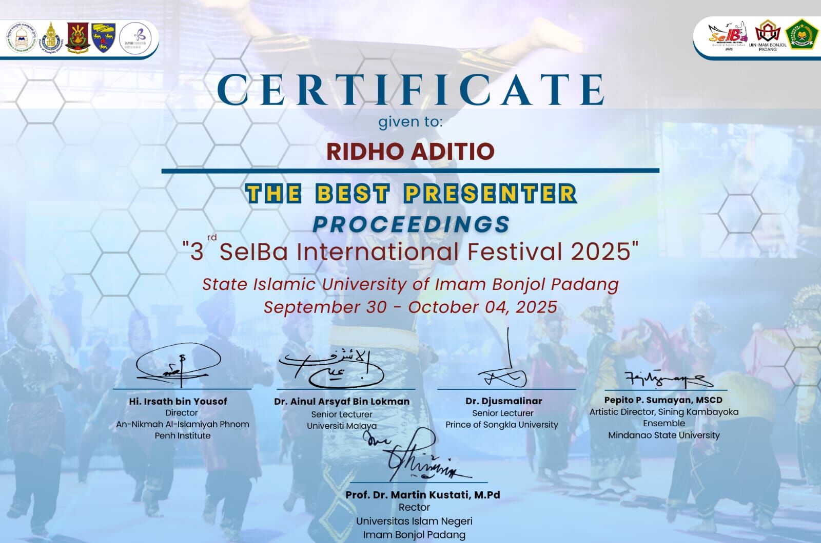 Mahasiswa FSEI IAIN SAS Babel Raih The Best Presenter di Ajang Internasional, Dekan: Prestasi yang Berdampak dan Menginspirasi!