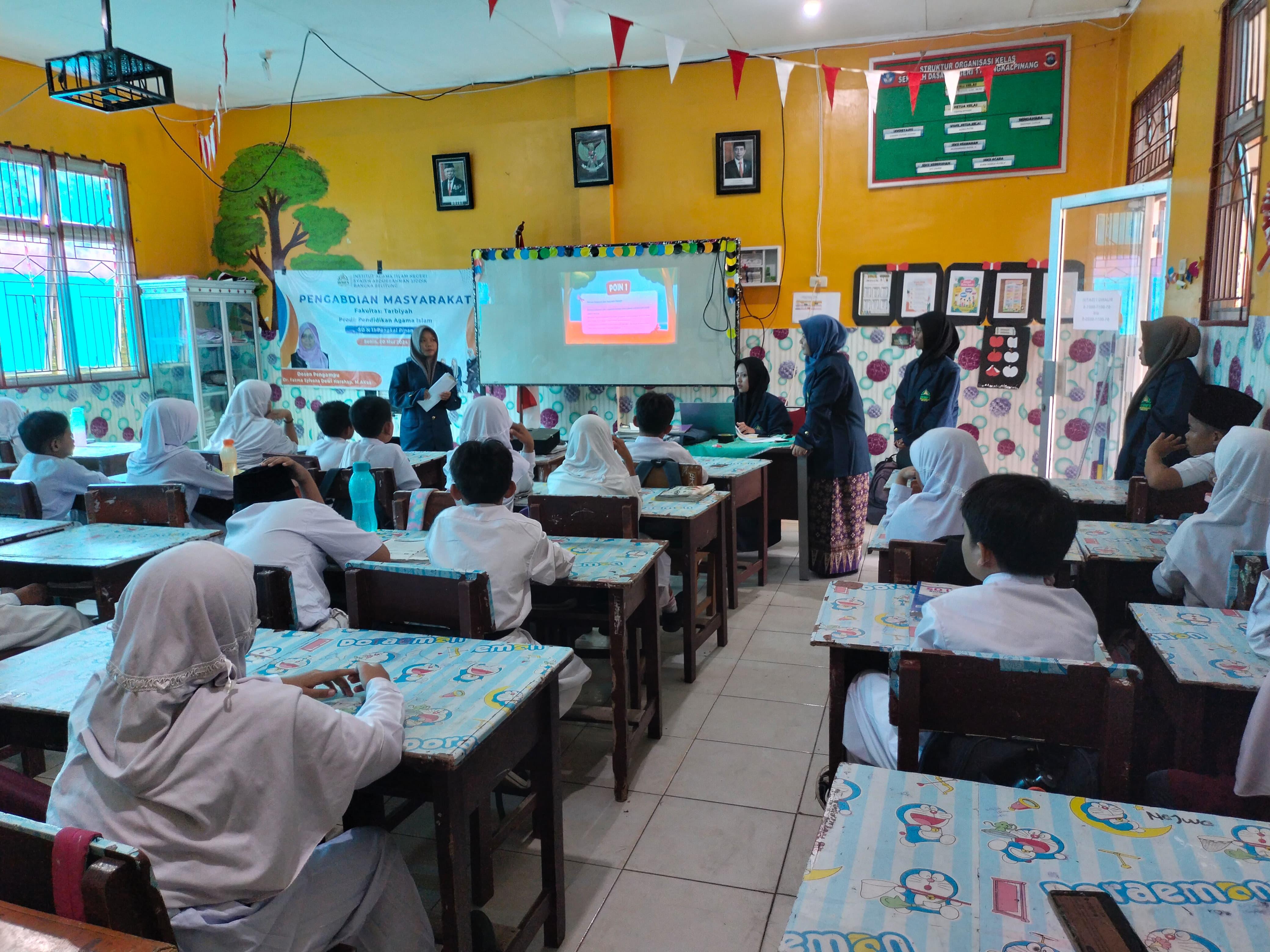 Mahasiswa IAIN SAS Babel Fakultas Tarbiyah Prodi PAI Mengimplementasikan Projek Penguatan Profil Pelajar Pancasila  di SDN 11 Pangkal Pinang