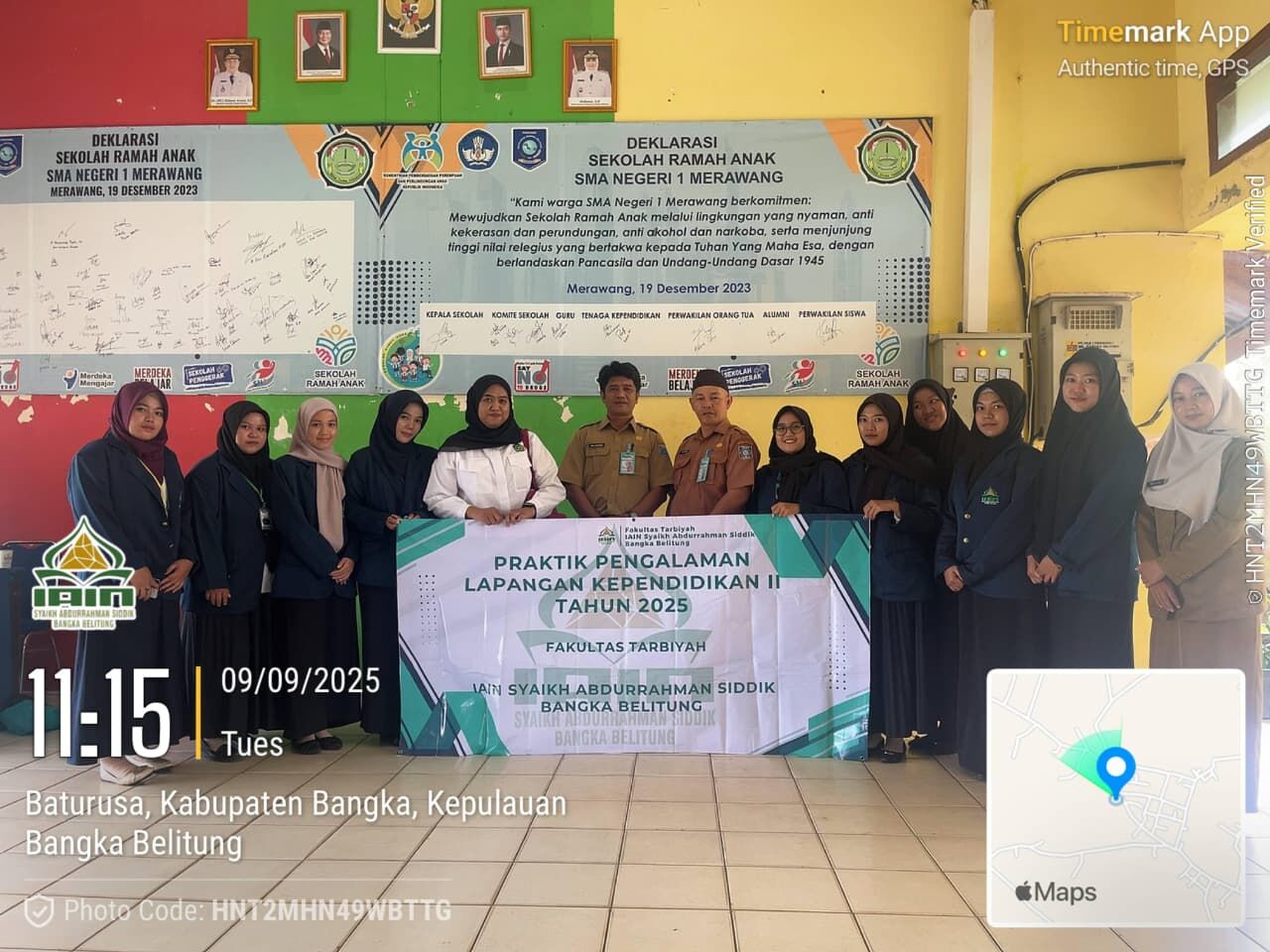 Mahasiswa IAIN SAS Babel Jalani PPLK II  di SMAN 1 Merawang, Ini Harapan Kepala Sekolah