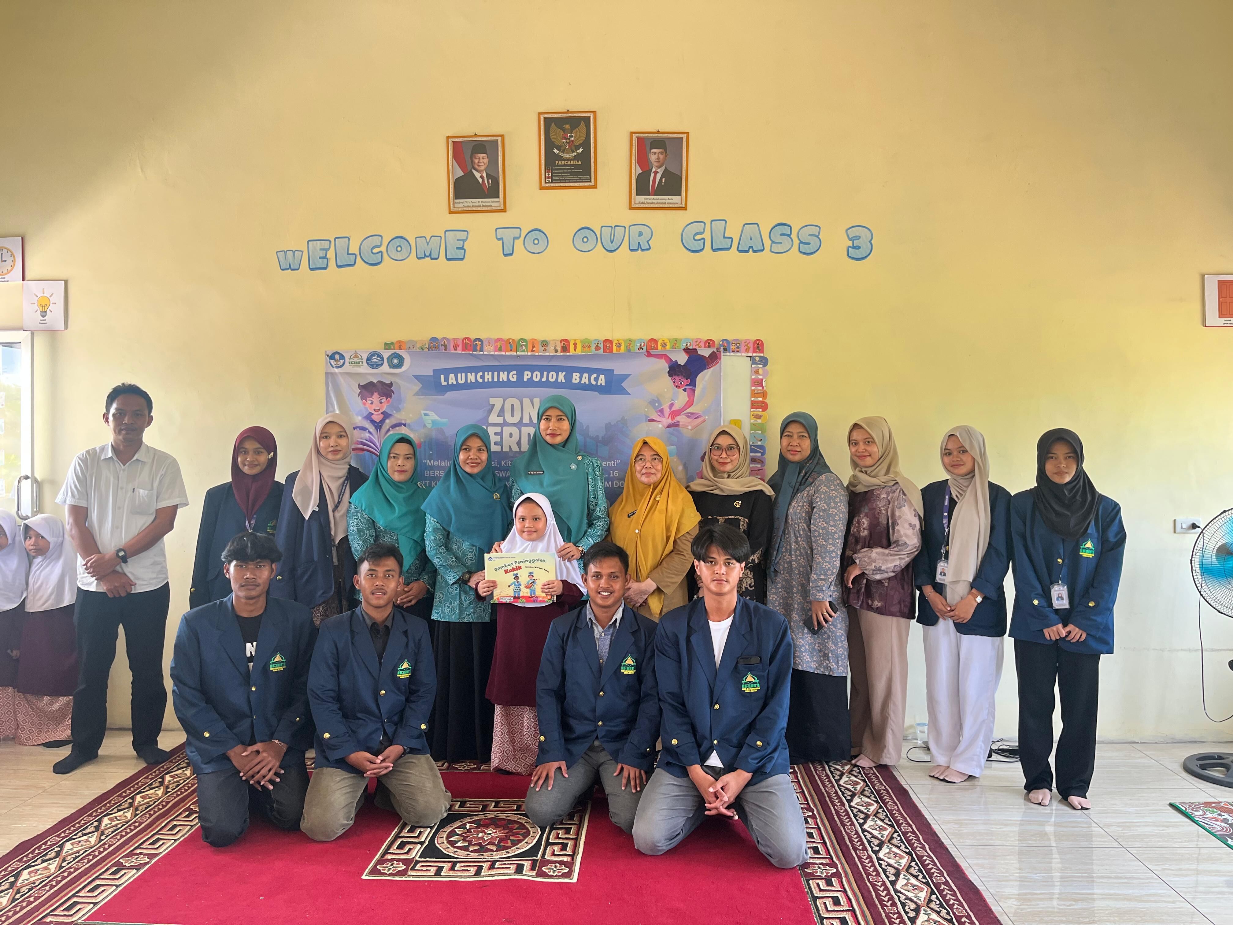 Mahasiswa KKN IAIN SAS Babel Desa Bukit Kijang Turut Serta Peresmian Budaya Literasi Sejak Dini Lewat Pojok Baca di SDN 10 Namang