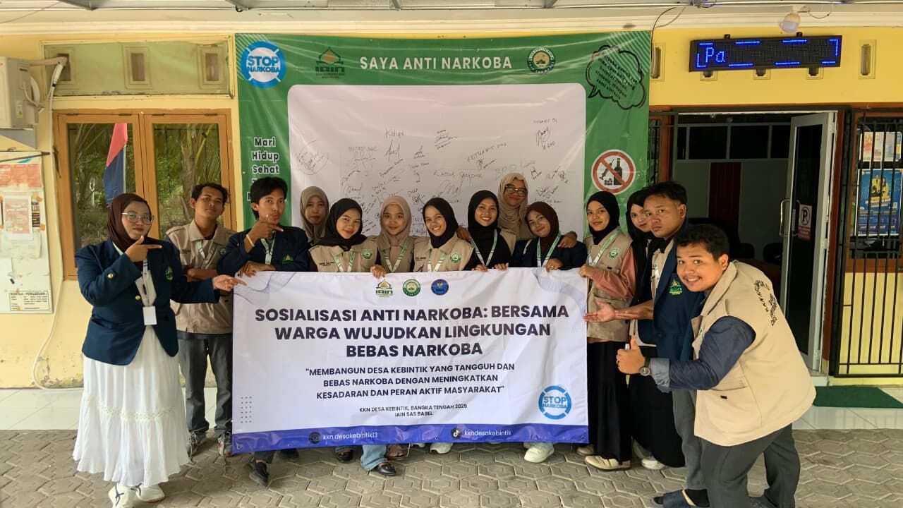 Mahasiswa KKN IAIN SAS Babel Gelar Sosialisasi Bahaya Narkoba di Desa Kebintik