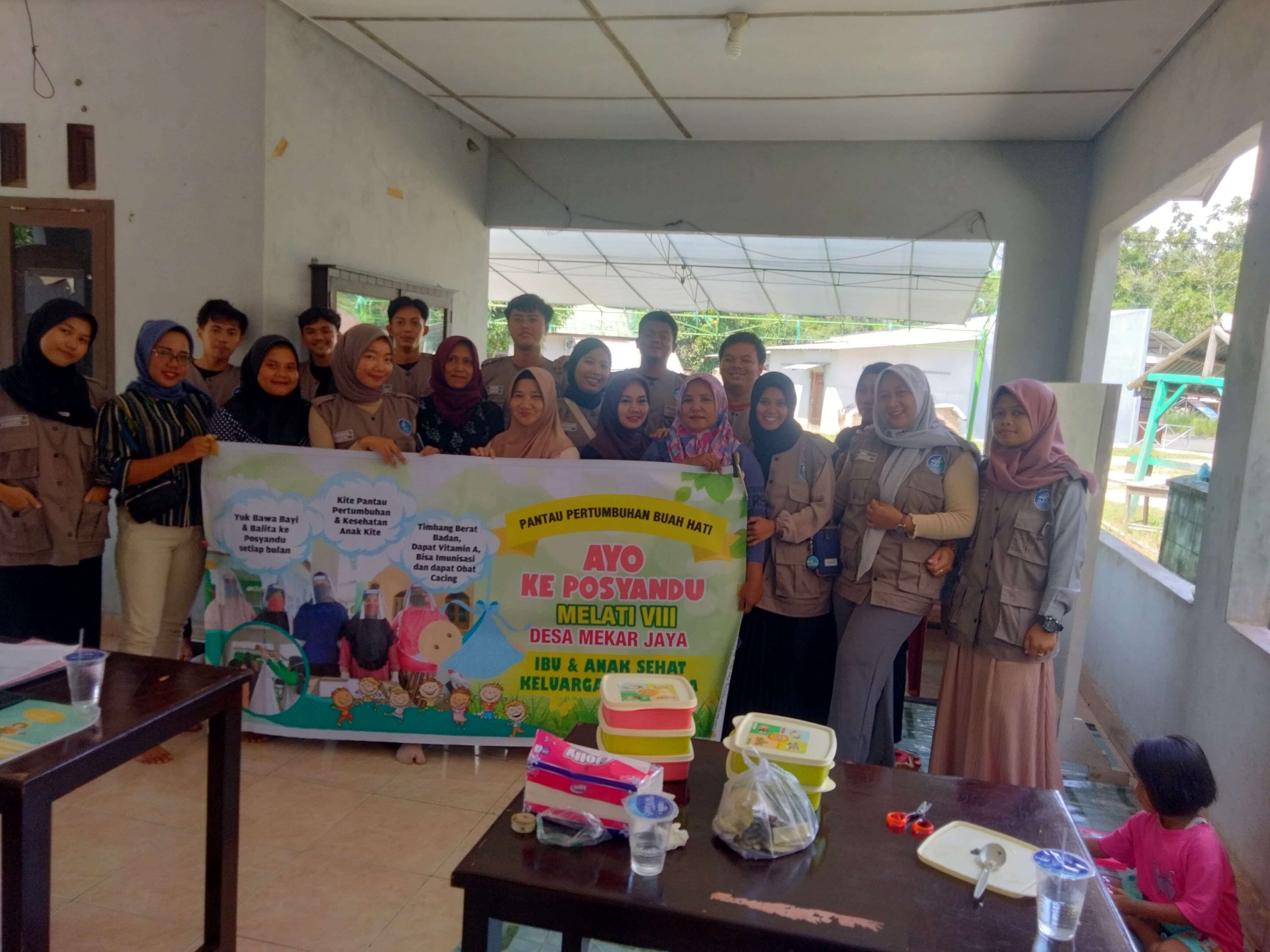 Mahasiswa KKN IAIN SAS Babel Ikut Serta Kegiatan Posyandu Melati Desa Mekar jaya