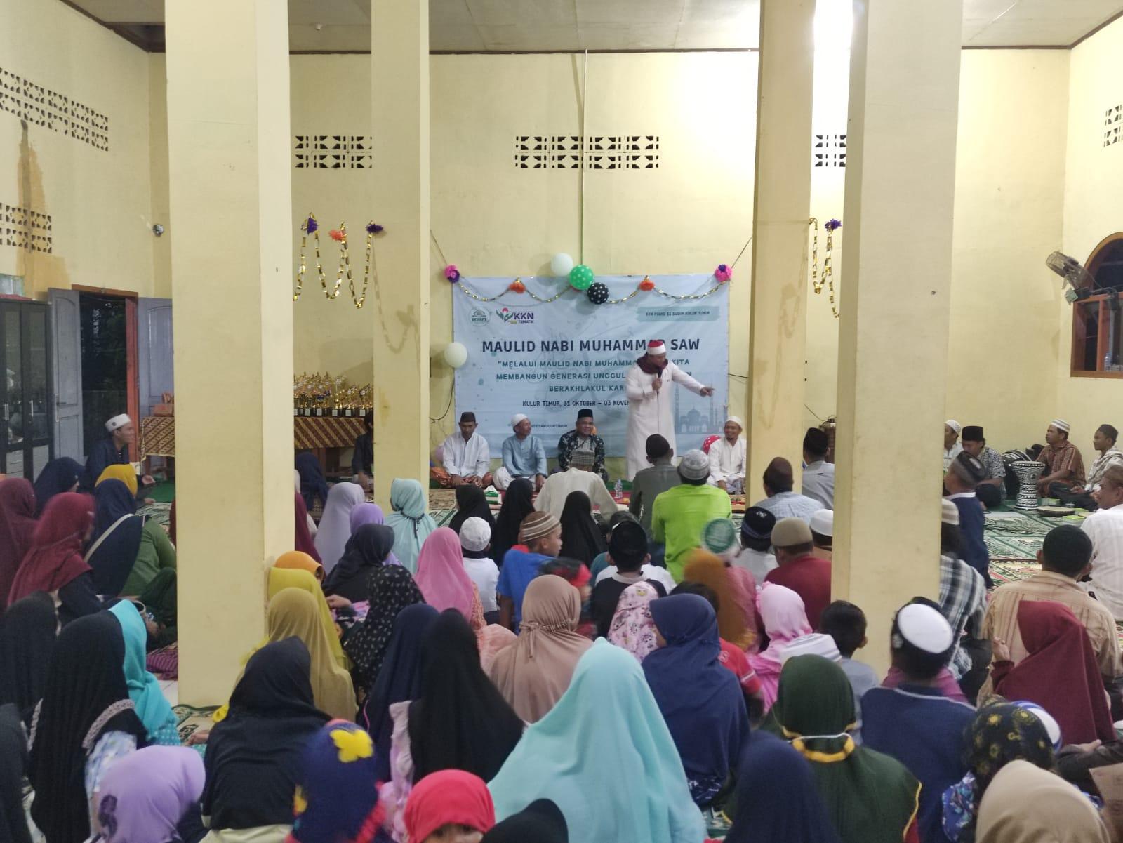 Mahasiswa KKN Kelompok 11 IAIN SAS Babel Gelar Kegiatan Maulid Nabi Muhammad Saw Di Dusun Kulur Timur