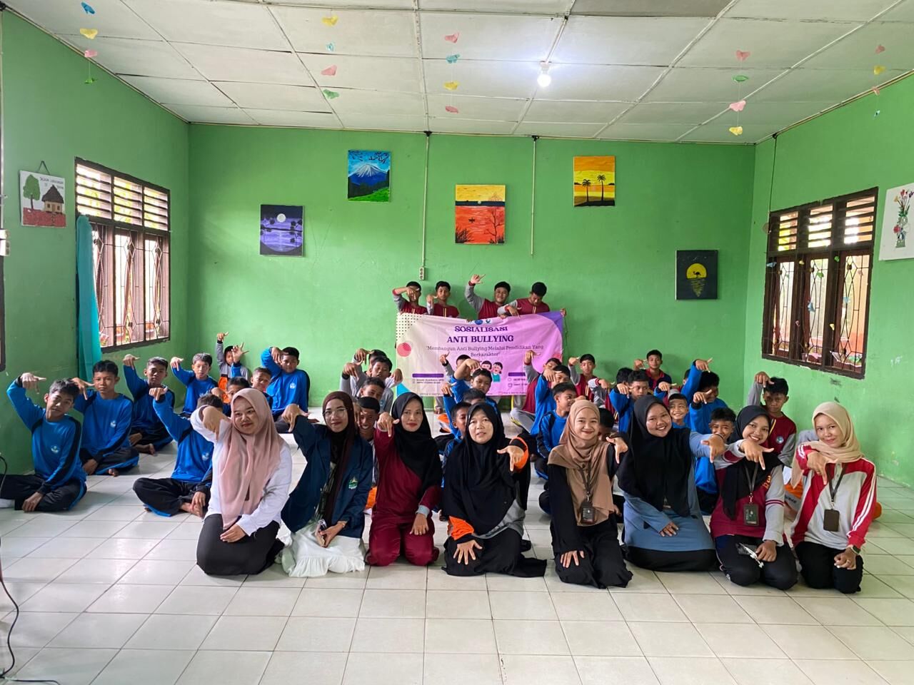 Mahasiswa PPLK II Gelar Acara Sosialisasi Anti Bullying  di UPTD SMP Negeri 1 Puding Besar