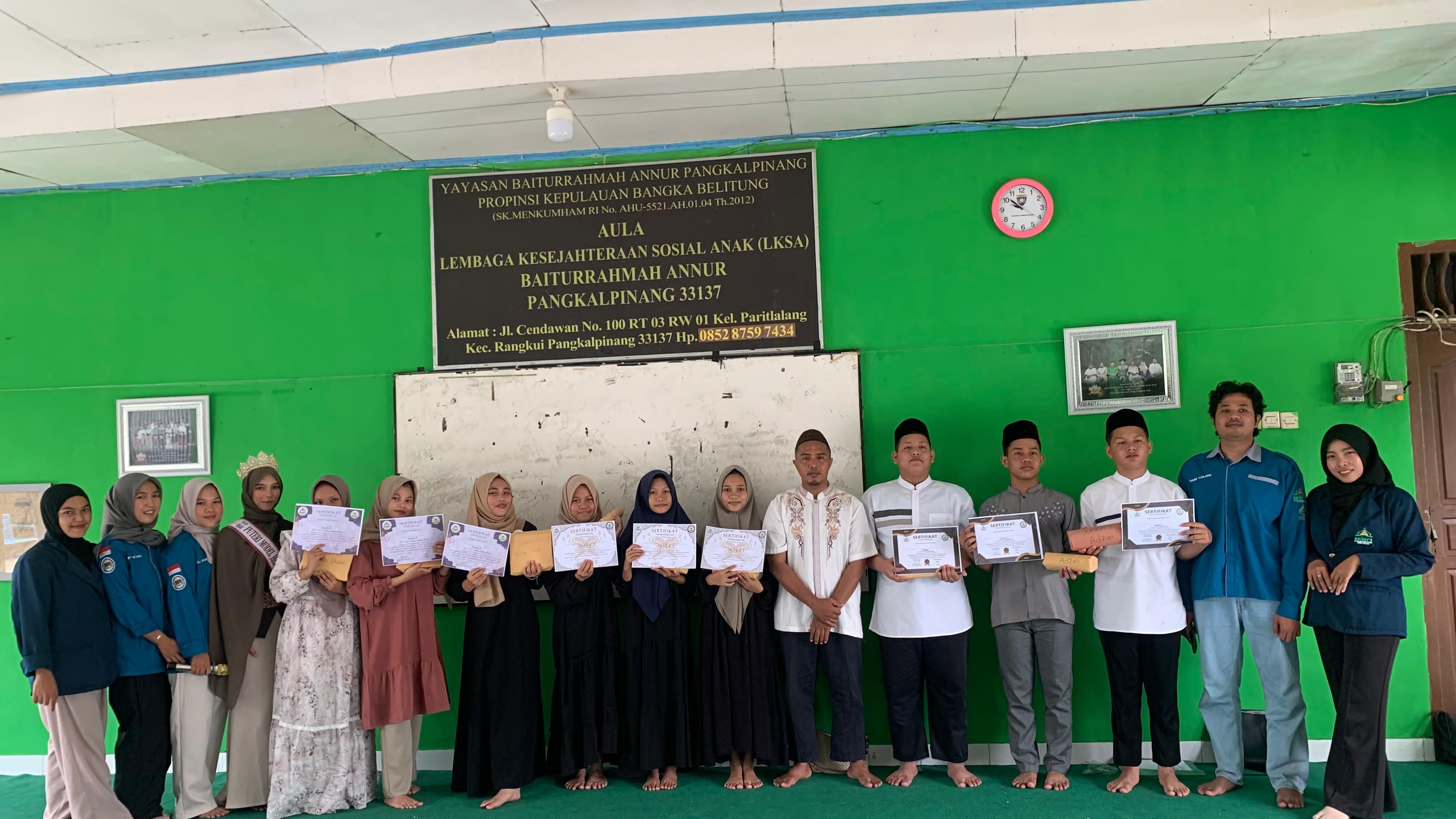 Mahasiswa Prodi KPI IAIN SAS Babel Sukses  Gelar Kegiatan Sosial di Panti Asuhan Baiturrahmah Annur