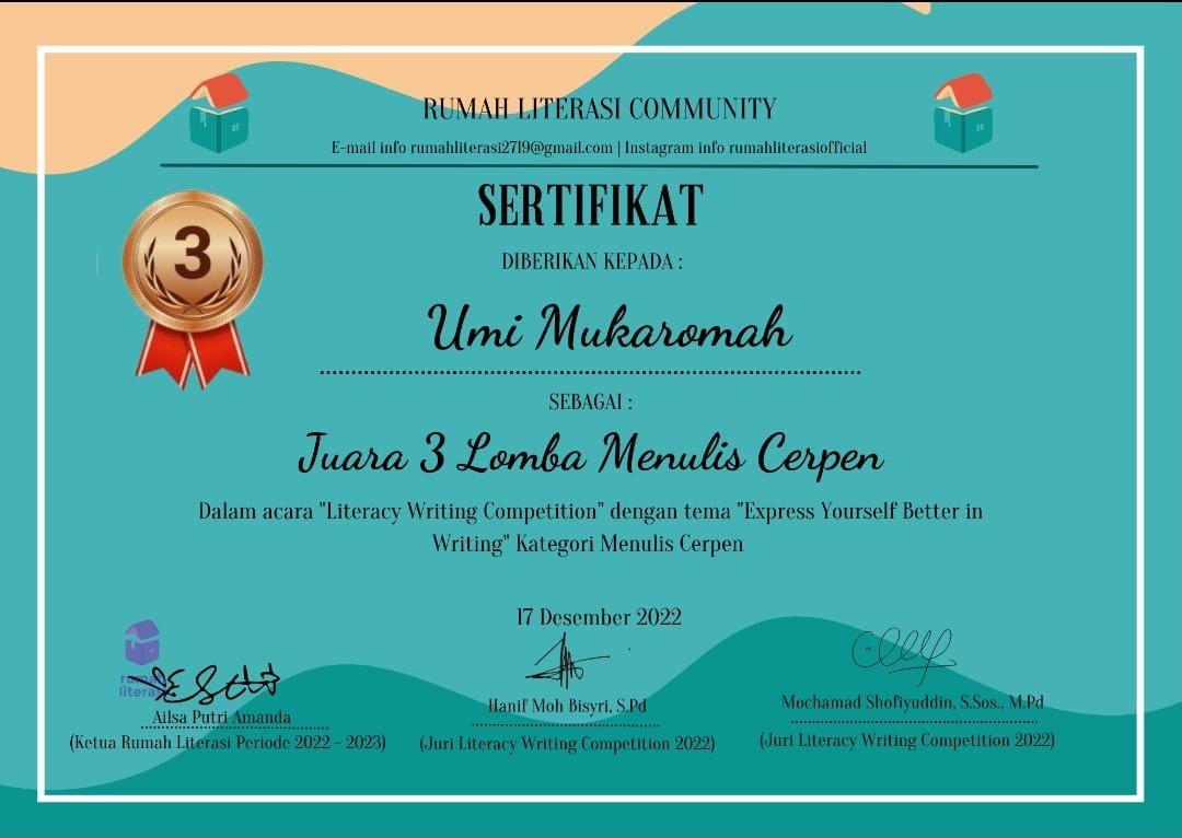 Mahasiswi Prodi TBI IAIN SAS Babel Raih Juara Lomba Penulisan Cerpen