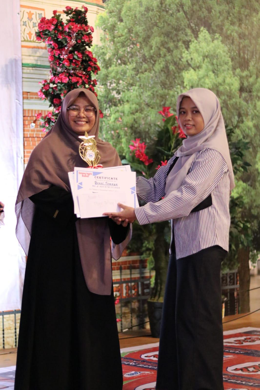 Mahasiswi Prodi TBI IAIN SAS Babel Juara I Lomba Story Telling Se-Bangka Belitung