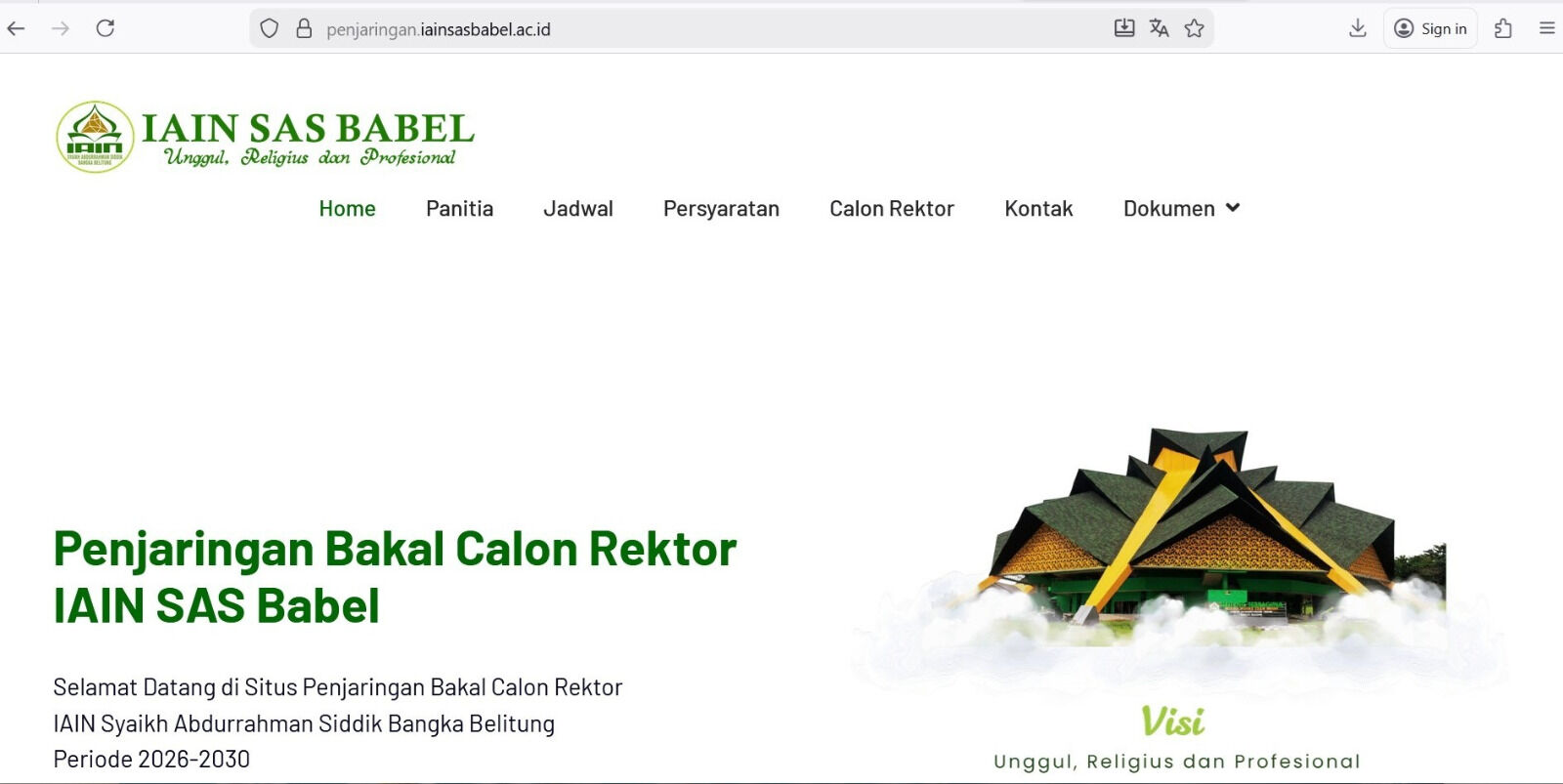 Masa Sanggah Berakhir, Panitia Tetapkan Calon Rektor IAIN SAS Bangka Belitung