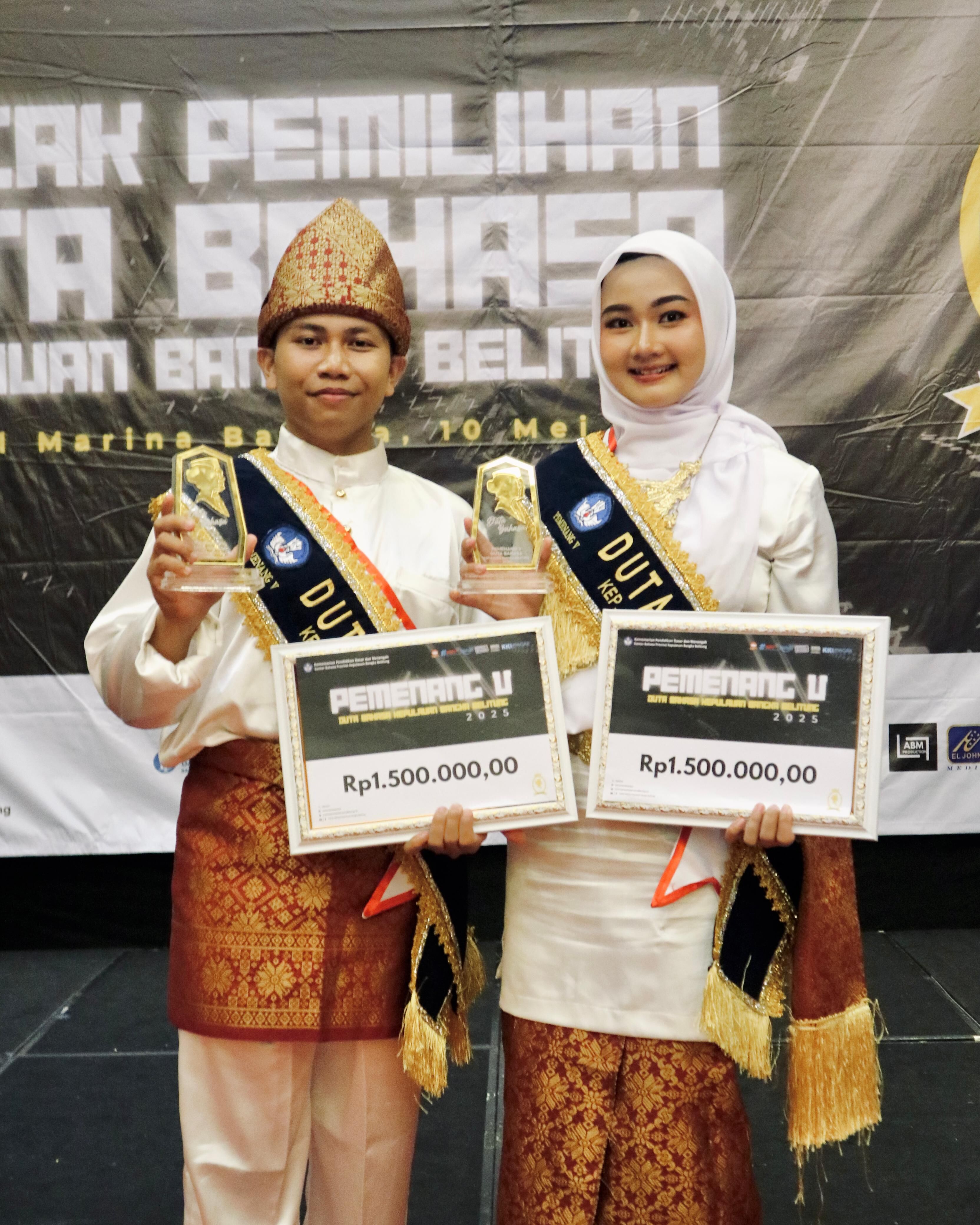 Maulana Hidayat Mahasiswa IAIN SAS Babel Menjadi Pemenag V Duta Bahasa Kepulauan Bangka Belitung Tahun 2025