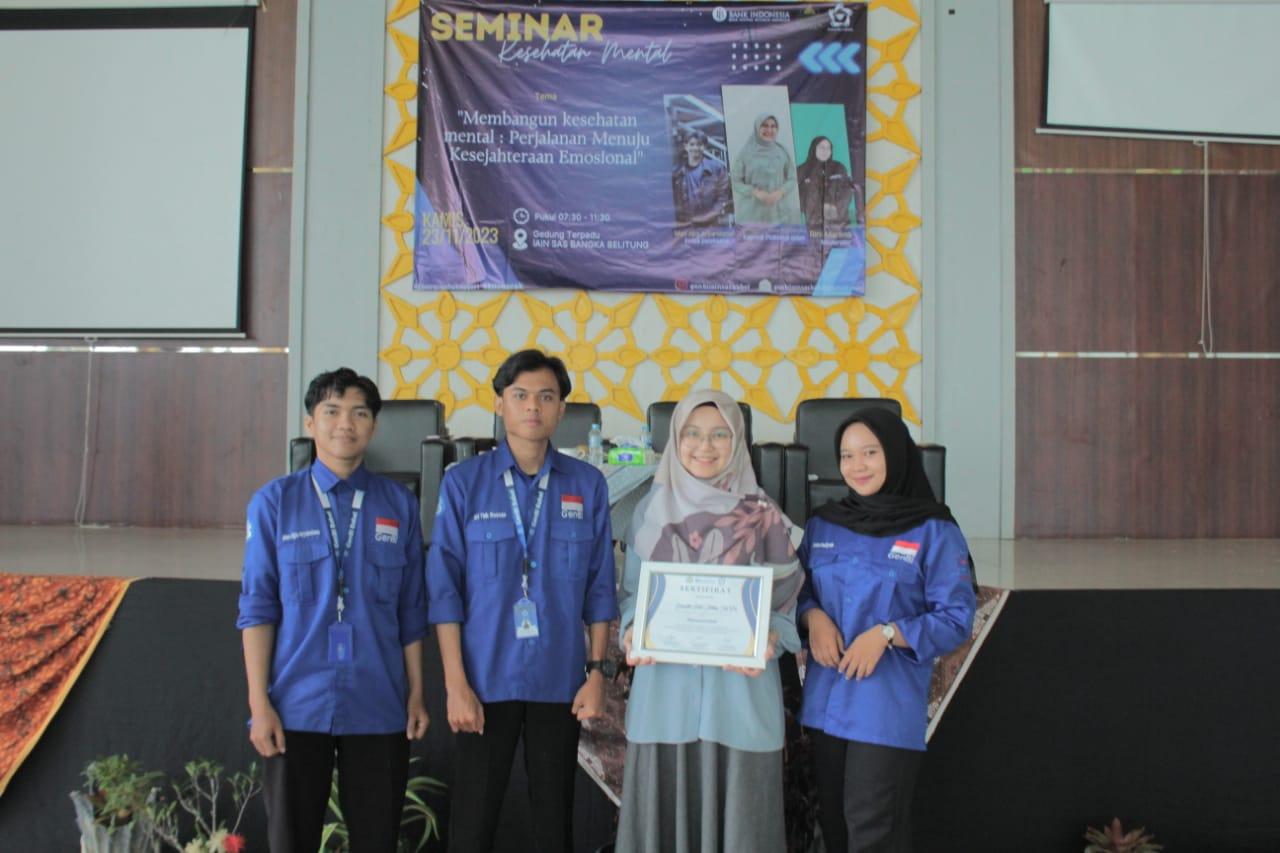 Mengupas Permasalahan Mental di Kalangan Mahasiswa, GenBi Komisariat IAIN SAS Bangka Belitung Adakan Seminar Kesehatan Mental