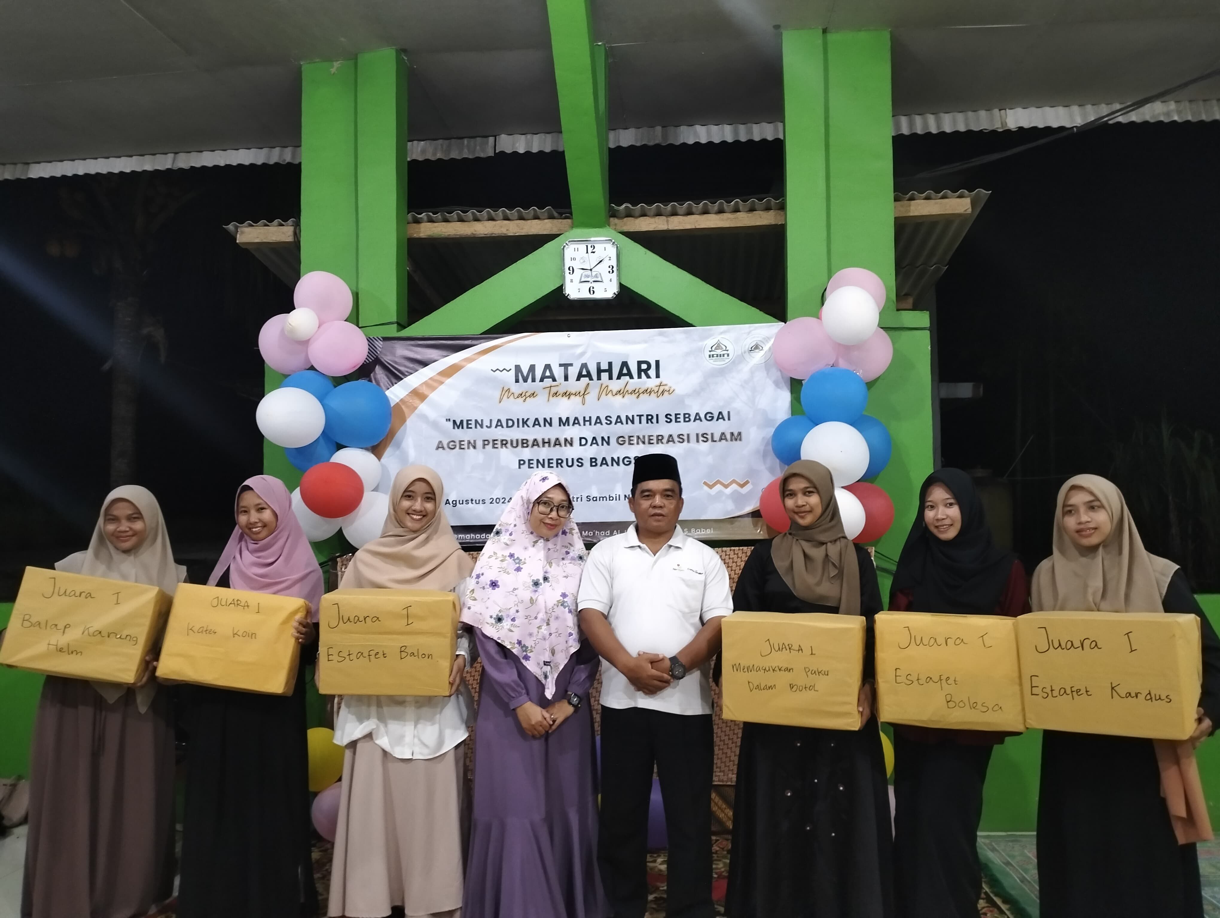 Meriah Sambut  Mahasantri Baru Ma'had Al Jami'ah IAIN SAS Babel Sekaligus Peringati HUT RI Ke- 79
