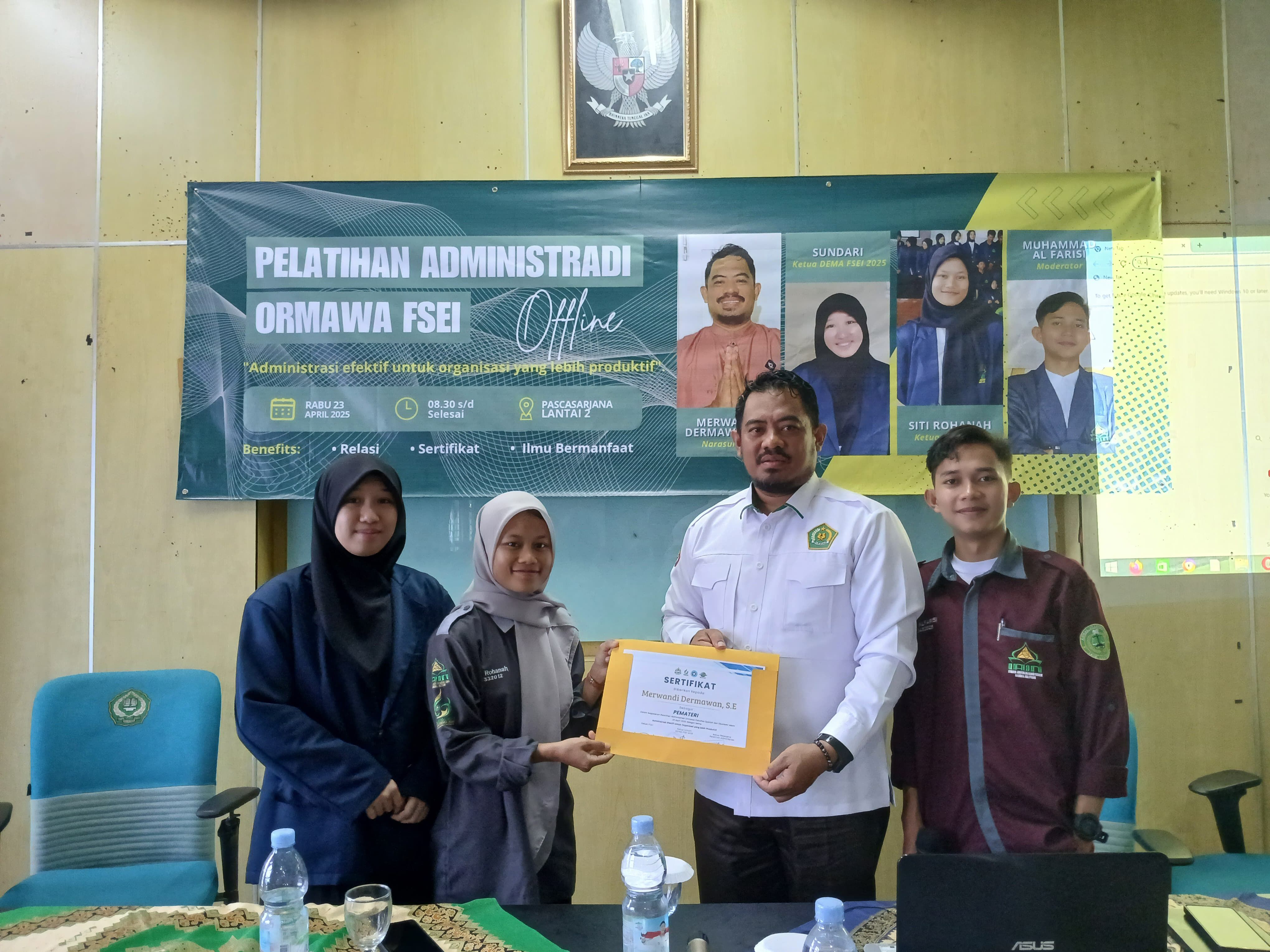 Ormawa FSEI IAIN SAS Babel Gelar Pelatihan Administrasi, Ini Tujuannya