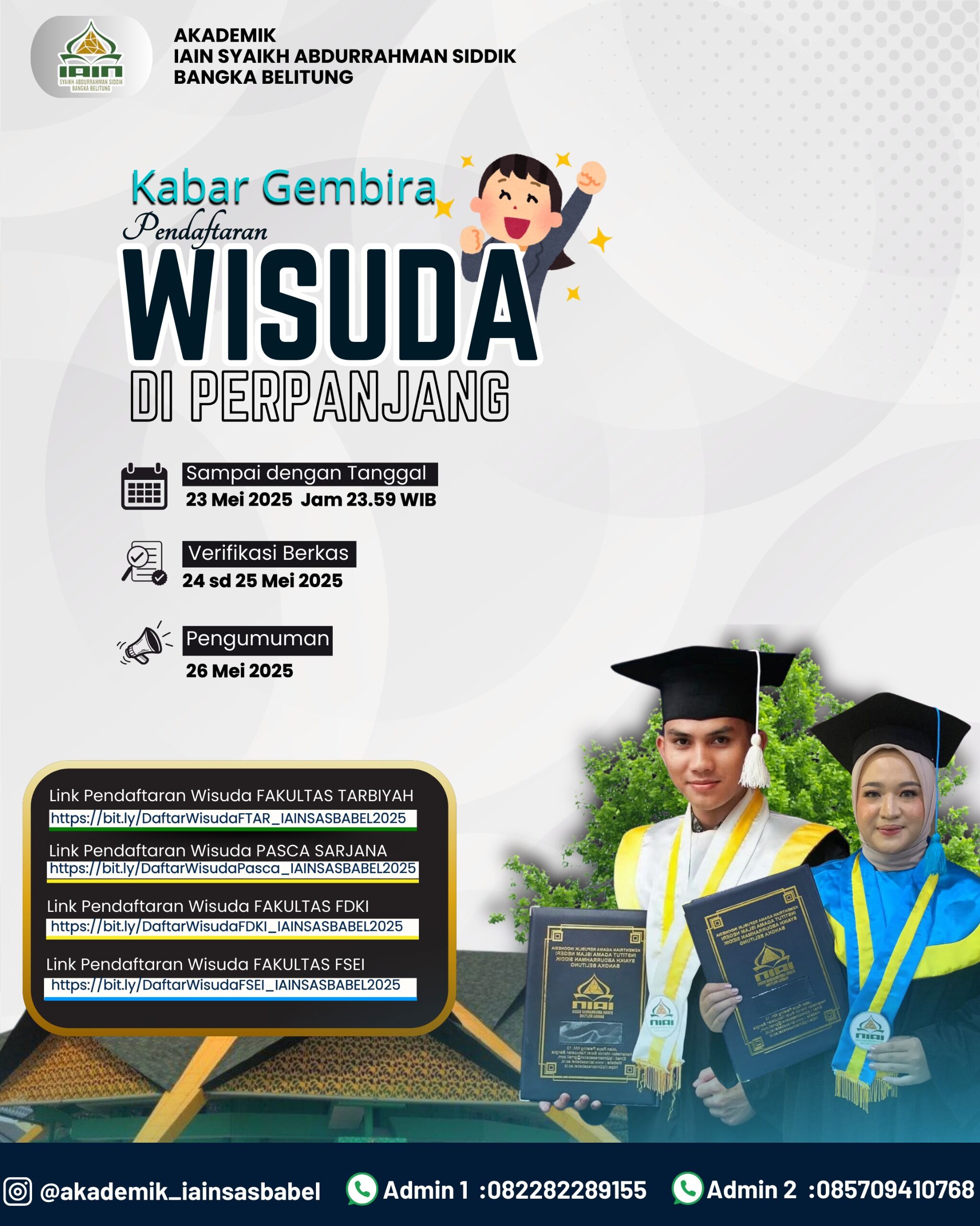 Pendaftaran Wisuda Di Perpanjang Hingga 23 Mei 2025