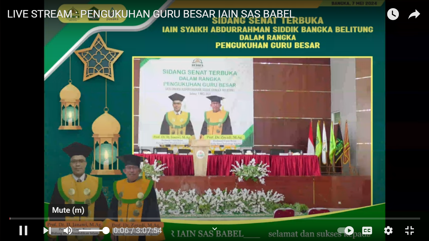 PENGUKUHAN GURU BESAR IAIN SAS BABEL
