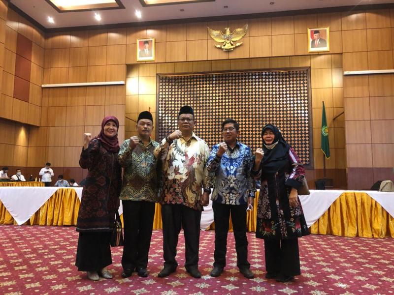 Foto Kepala Kanwil Kemenag Babel bersama Rektor dan Kepala Biro AUAK baru IAIN SAS Babel