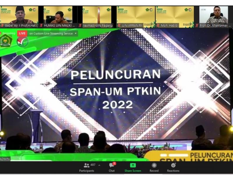 Mengikuti Peluncuran SPAN-UM PTKIN Secara Daring