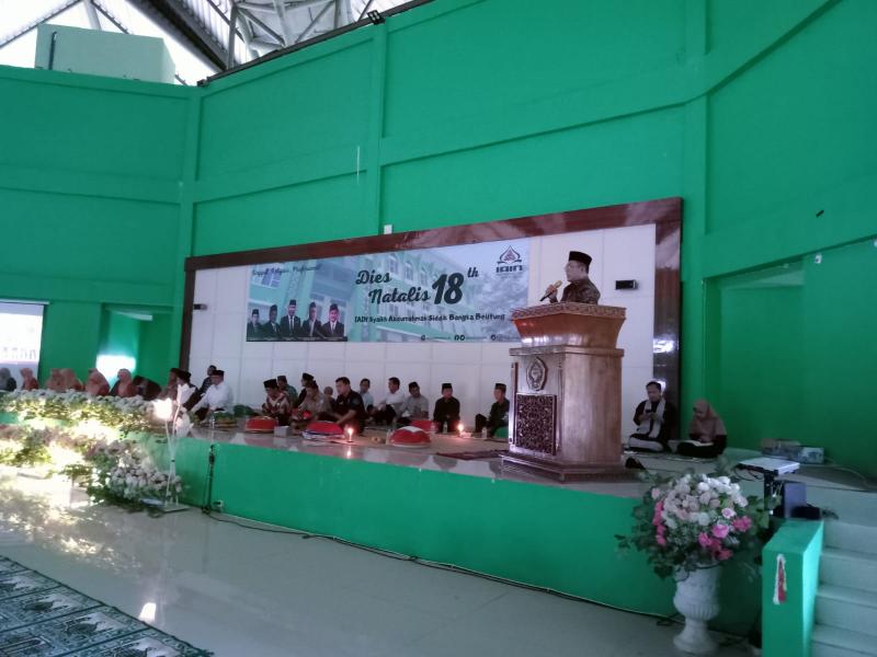 Sambutan Rektor IAIN SAS Bangka Belitung Dr.Irawan,M.S.I