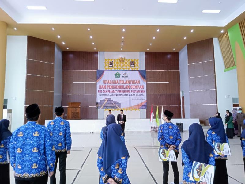 Rektor IAIN SAS Babel Resmi Lantik 2 Sekretaris Prodi , 10 CPNS Menjadi PNS Dan 2 Jabatan Pejabat Fungsional