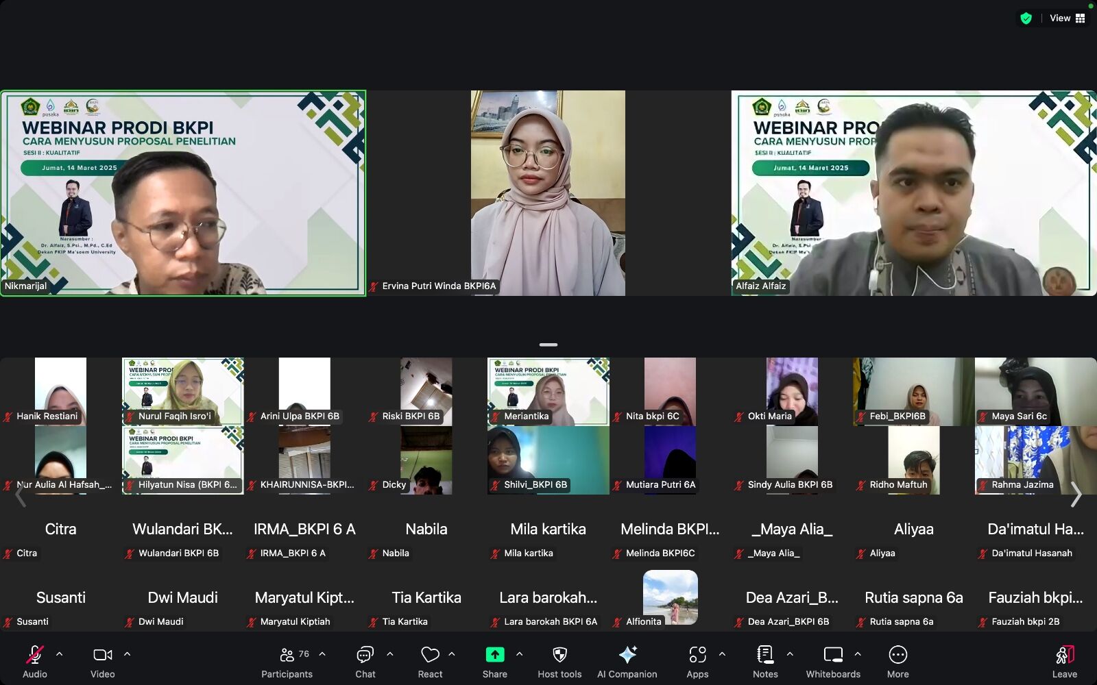 Prodi BKPI IAIN SAS Babel Gelar Webinar Bahas Penyusunan Proposal Penelitian Sesi ke-2  dan untuk Mahasiswa