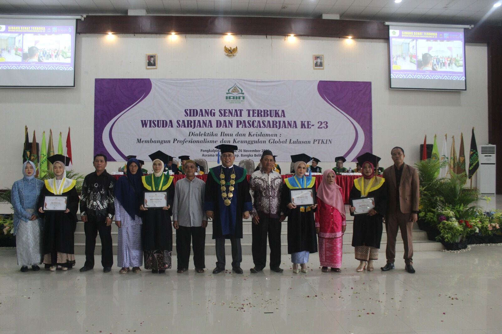 Ratusan Wisudawan Sarjana dan Pascasarjana IAIN SAS Bangka Belitung Diharapkan Bisa Membantu Masyarakat