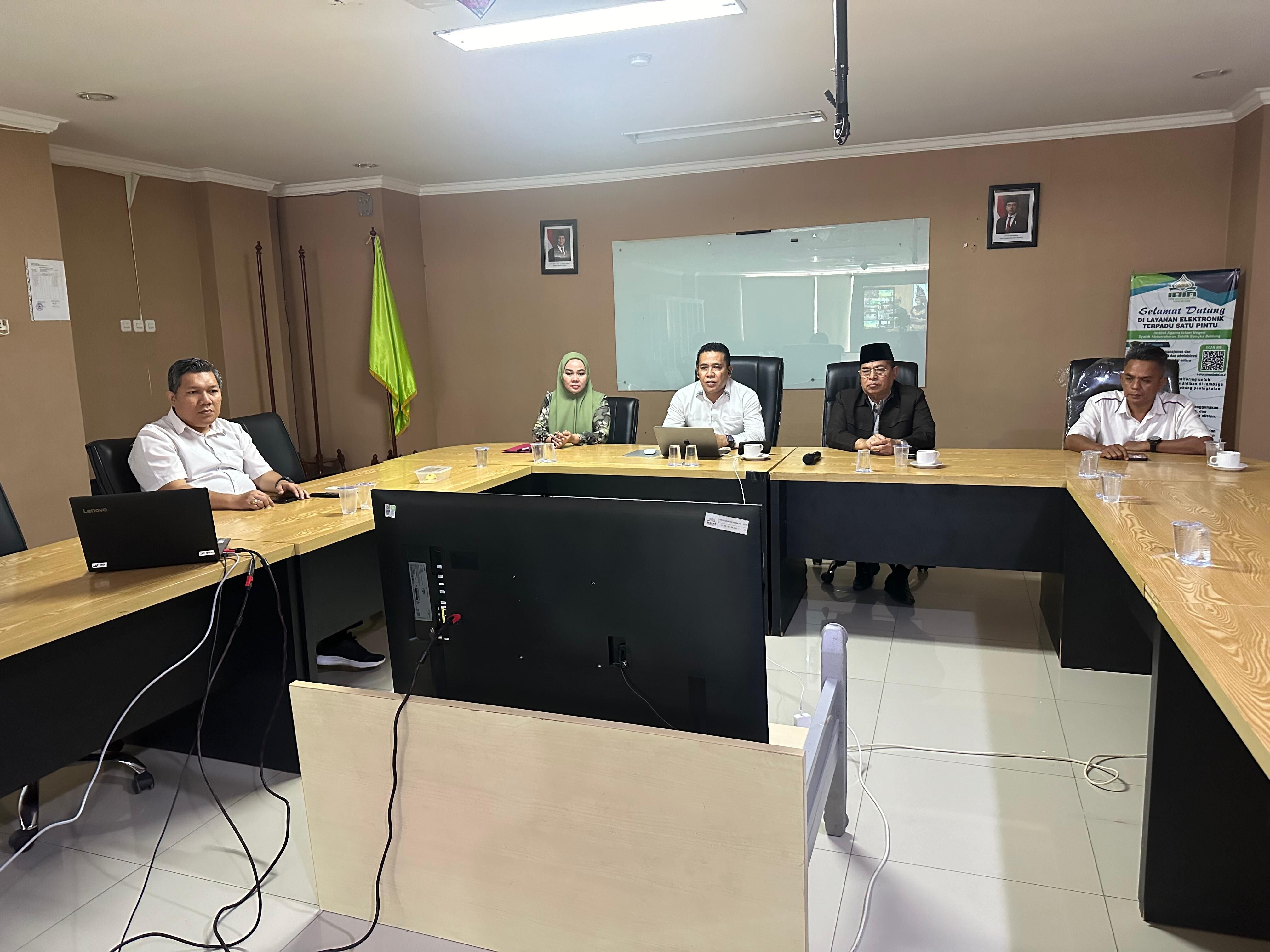 Rektor dan Wakil Rektor IAIN SAS Babel Hadiri Pembukaan PMB PTKIN 2025 Secara Daring