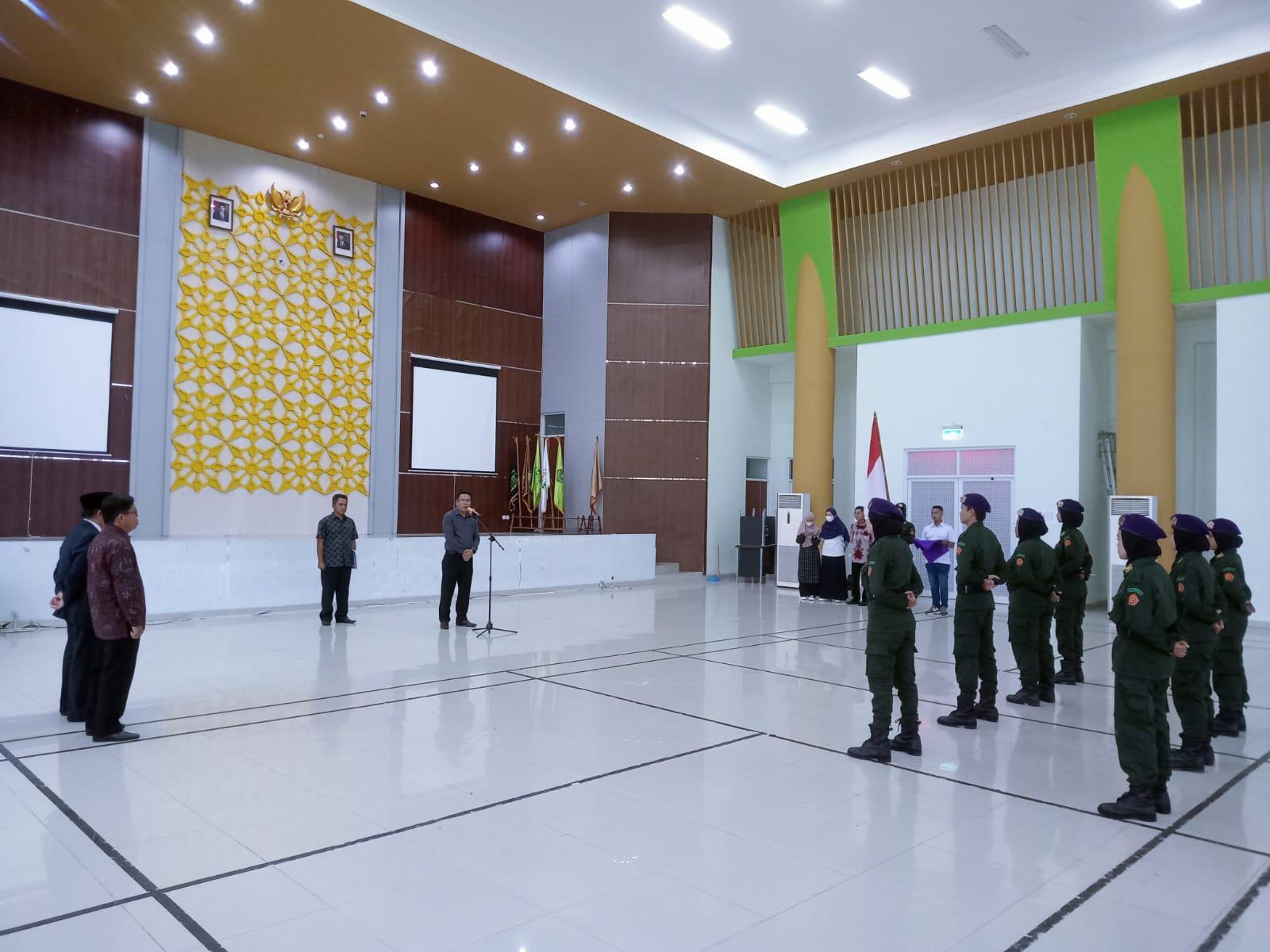 Rektor IAIN SAS Bangka Belitung Resmi Lantik Resimen Mahasiswa Batalyon 3202