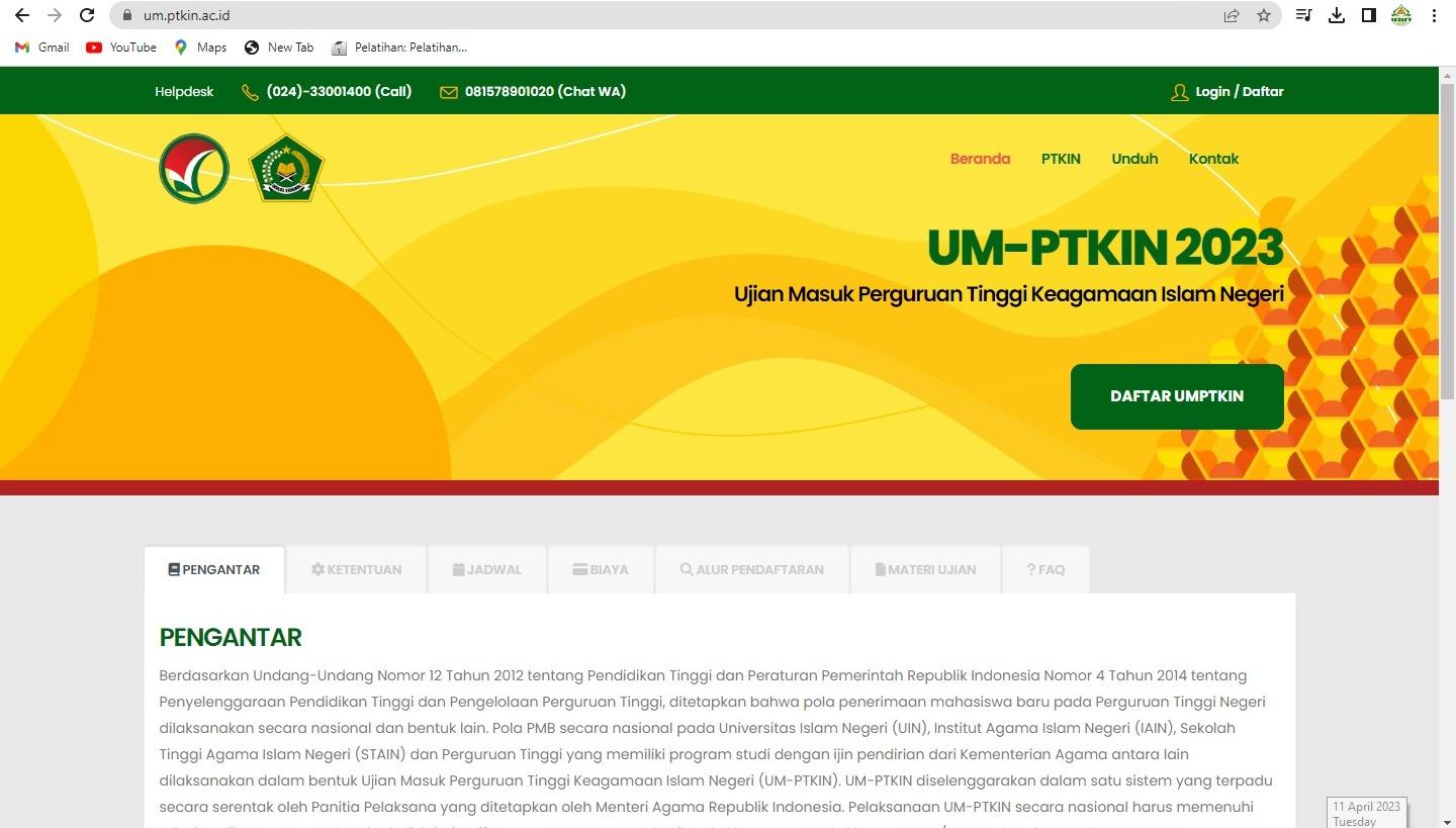 Segera Daftar! Lima Hari Lagi Pendaftaran UM-PTKIN 2023 Akan Ditutup