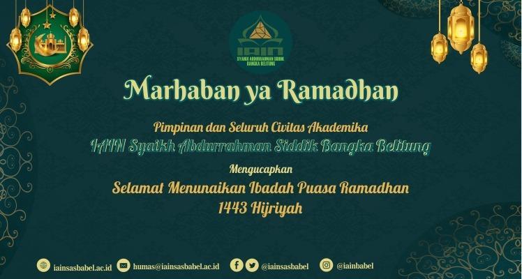 Selama Ramadan 1443 H, IAIN SAS Bangka Belitung Berlakukan Jam Kerja Baru