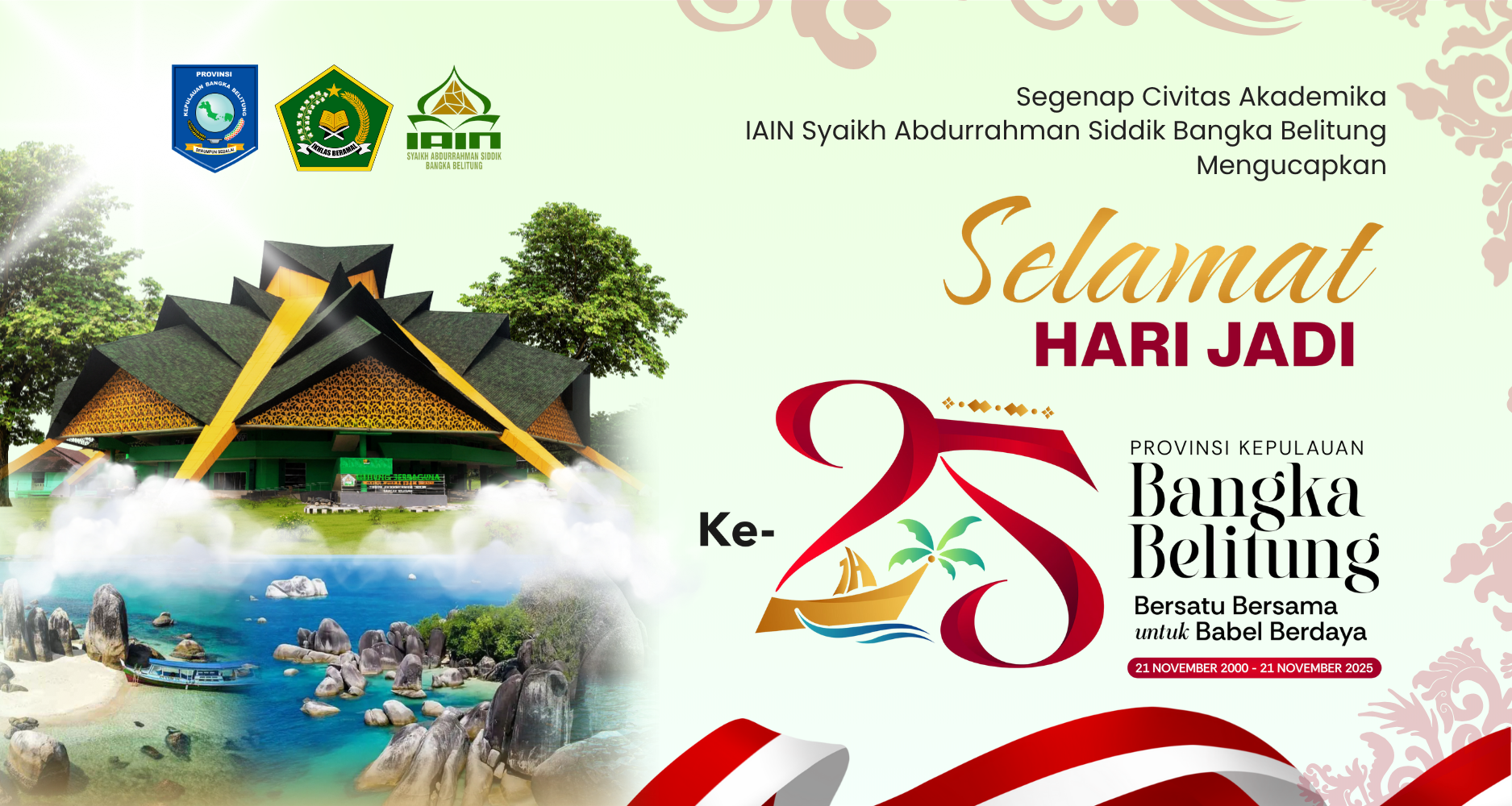 Selamat Hari Jadi Provinsi Bangka Belitung Ke- 25 Tahun 2025