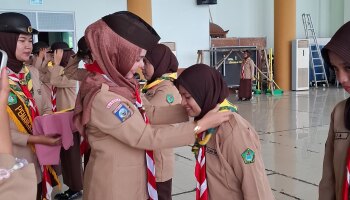 12 Anggota Racana Baru Pramuka IAIN SAS Bangka Belitung Resmi Dilantik