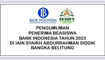 50 Mahasiswa IAIN SAS Bangka Belitung Kembali Terima Beasiswa Dari Bank Indonesia